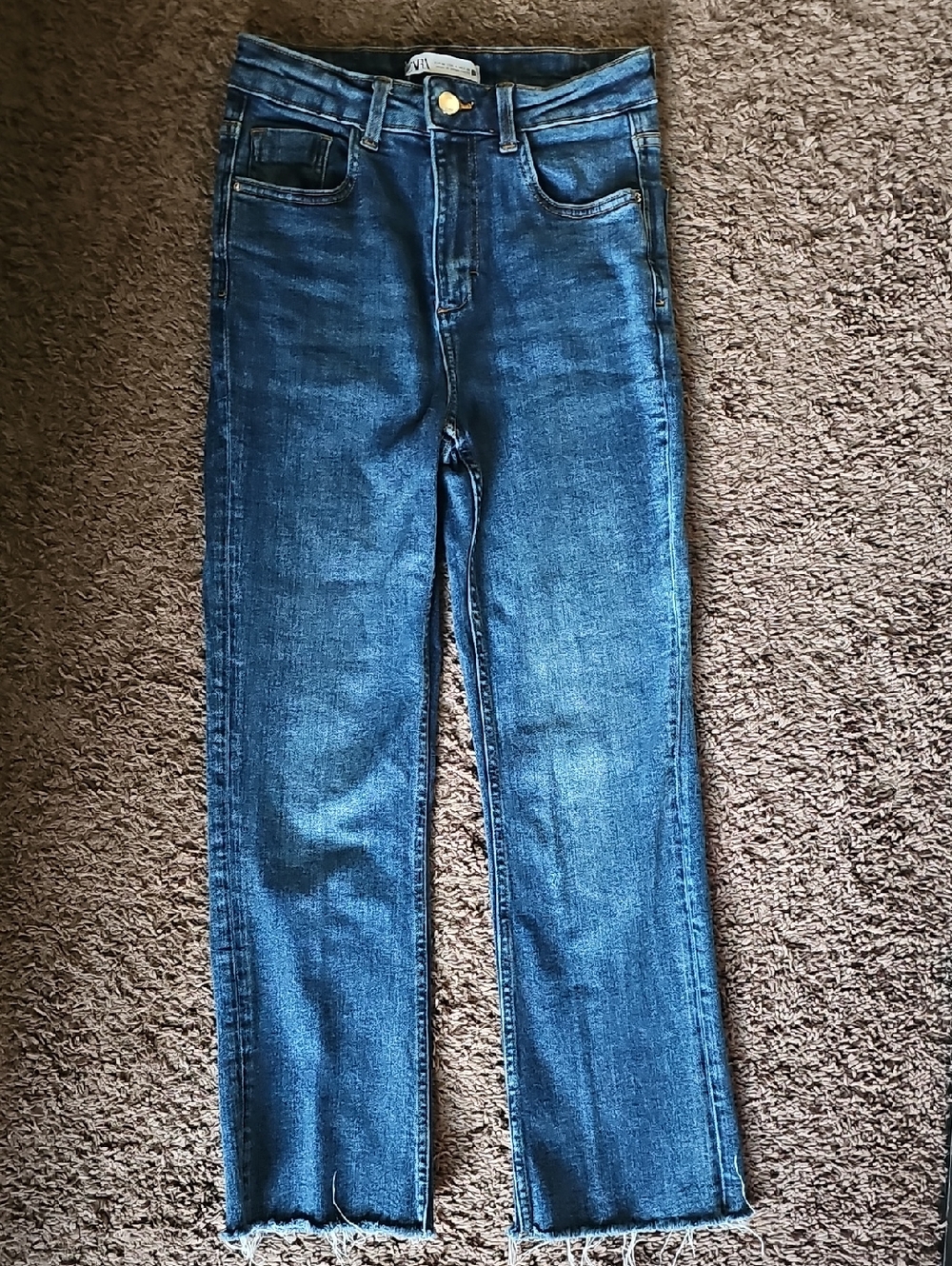 Zara Dark Blue Straight Jeans